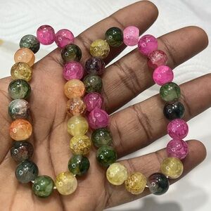 Multicolor glass Beaded stretch Bracelet